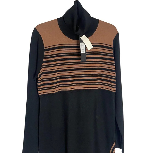 NWT TOCCIN Blake Striped Turtleneck Dress-sz XL - Picture 7 of 12